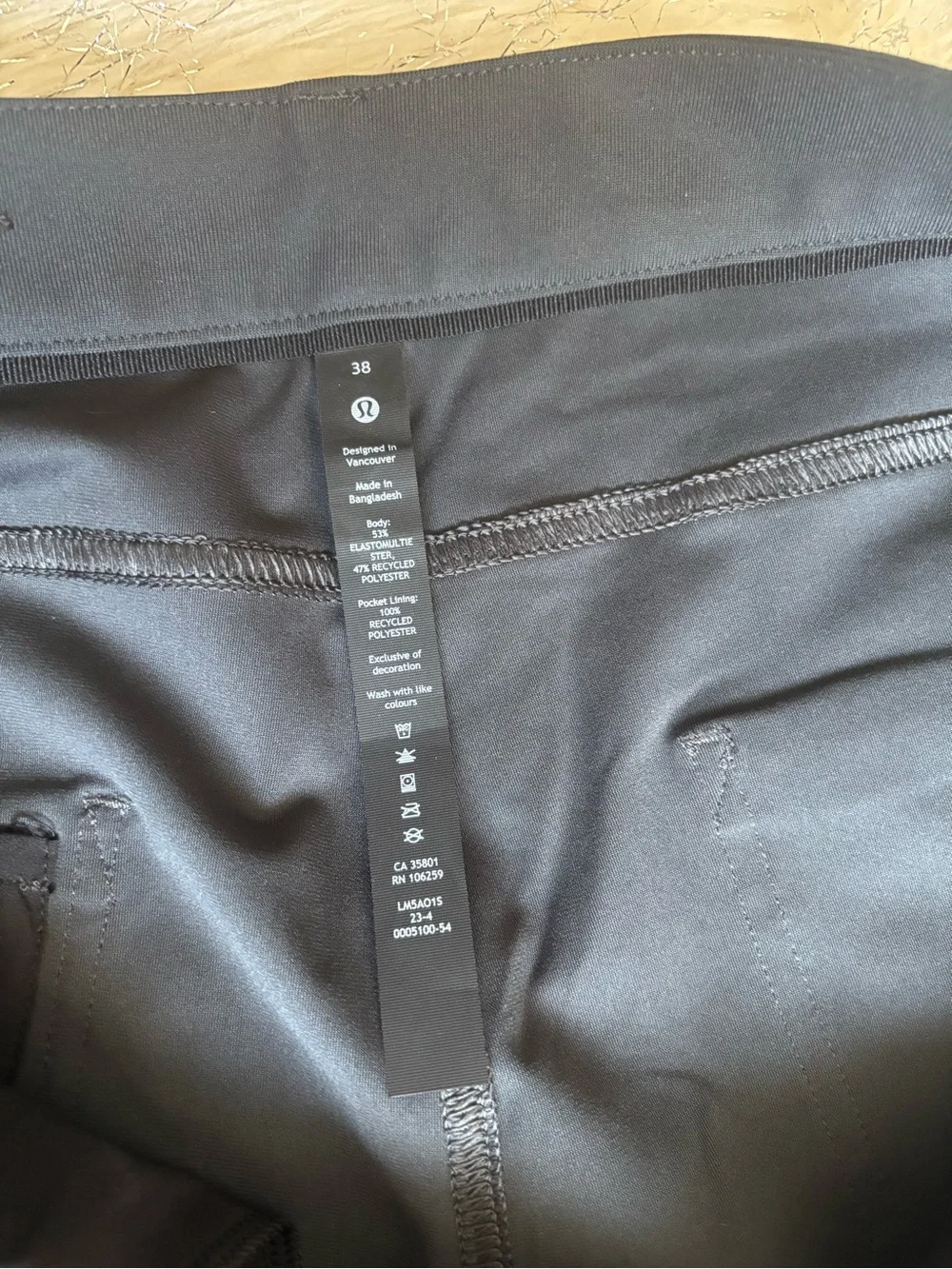 Lululemon Athletica True Navy Classic Fit Warpstreme Pants Size 38